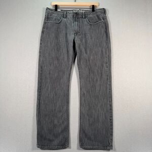 Buffalo Daran Jeans Mens 34x32‎ Gray Slim Straight Studded Flap Pockets Comfort